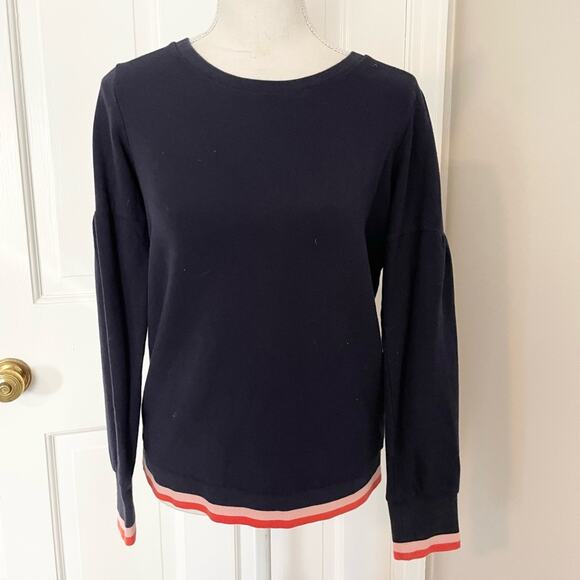 Boden Renee Sweatshirt Striped Cuffs - Picture 2 of 5